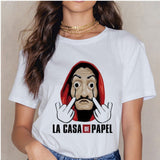 La Casa De Papel Summer 2020 Money Vogue Heist Tshirt The House of Paper T Shirt Casual Dali Mask Woman Tshirt Female Tops