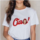 La Casa De Papel Summer 2020 Money Vogue Heist Tshirt The House of Paper T Shirt Casual Dali Mask Woman Tshirt Female Tops