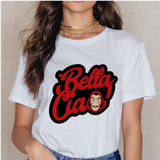 La Casa De Papel Summer 2020 Money Vogue Heist Tshirt The House of Paper T Shirt Casual Dali Mask Woman Tshirt Female Tops