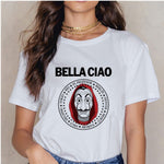 La Casa De Papel Summer 2020 Money Vogue Heist Tshirt The House of Paper T Shirt Casual Dali Mask Woman Tshirt Female Tops