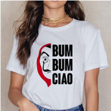 La Casa De Papel Summer 2020 Money Vogue Heist Tshirt The House of Paper T Shirt Casual Dali Mask Woman Tshirt Female Tops