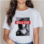 La Casa De Papel Summer 2020 Money Vogue Heist Tshirt The House of Paper T Shirt Casual Dali Mask Woman Tshirt Female Tops