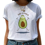 Avocado Harajuku Kawaii Cartoon Female T-shirt Hipster Short Sleeve Shirt 90s Fashion T Shirts Women Tshirt Femme Tops Tee
