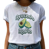 Avocado Harajuku Kawaii Cartoon Female T-shirt Hipster Short Sleeve Shirt 90s Fashion T Shirts Women Tshirt Femme Tops Tee