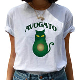 Avocado Harajuku Kawaii Cartoon Female T-shirt Hipster Short Sleeve Shirt 90s Fashion T Shirts Women Tshirt Femme Tops Tee