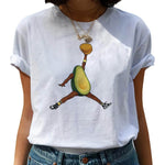 Avocado Harajuku Kawaii Cartoon Female T-shirt Hipster Short Sleeve Shirt 90s Fashion T Shirts Women Tshirt Femme Tops Tee