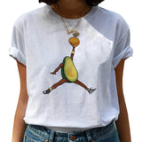 Avocado Harajuku Kawaii Cartoon Female T-shirt Hipster Short Sleeve Shirt 90s Fashion T Shirts Women Tshirt Femme Tops Tee