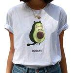 Avocado Harajuku Kawaii Cartoon Female T-shirt Hipster Short Sleeve Shirt 90s Fashion T Shirts Women Tshirt Femme Tops Tee