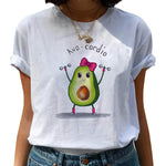 Avocado Harajuku Kawaii Cartoon Female T-shirt Hipster Short Sleeve Shirt 90s Fashion T Shirts Women Tshirt Femme Tops Tee