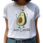 Avocado Harajuku Kawaii Cartoon Female T-shirt Hipster Short Sleeve Shirt 90s Fashion T Shirts Women Tshirt Femme Tops Tee