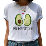 Avocado Harajuku Kawaii Cartoon Female T-shirt Hipster Short Sleeve Shirt 90s Fashion T Shirts Women Tshirt Femme Tops Tee
