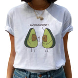 Avocado Harajuku Kawaii Cartoon Female T-shirt Hipster Short Sleeve Shirt 90s Fashion T Shirts Women Tshirt Femme Tops Tee