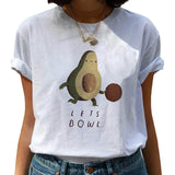 Avocado Harajuku Kawaii Cartoon Female T-shirt Hipster Short Sleeve Shirt 90s Fashion T Shirts Women Tshirt Femme Tops Tee