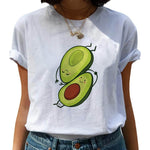 Avocado Harajuku Kawaii Cartoon Female T-shirt Hipster Short Sleeve Shirt 90s Fashion T Shirts Women Tshirt Femme Tops Tee