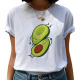 Avocado Harajuku Kawaii Cartoon Female T-shirt Hipster Short Sleeve Shirt 90s Fashion T Shirts Women Tshirt Femme Tops Tee