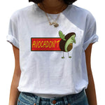 Avocado Harajuku Kawaii Cartoon Female T-shirt Hipster Short Sleeve Shirt 90s Fashion T Shirts Women Tshirt Femme Tops Tee