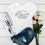 2020 New Women Heartbeat Print Tops Short Sleeve Clothes Harajuku Kawaii O-Neck Streetwear Ladies Graphic Summer Female T-shirt