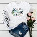 2020 New Women Heartbeat Print Tops Short Sleeve Clothes Harajuku Kawaii O-Neck Streetwear Ladies Graphic Summer Female T-shirt