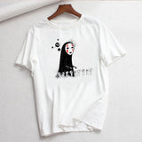 Luslos A Voyage of Chihiro Women T Shirt Short Sleeve White Tshirt Female T-shirt Harajuku Streetwear T-shirts camisetas mujer