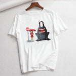 Luslos A Voyage of Chihiro Women T Shirt Short Sleeve White Tshirt Female T-shirt Harajuku Streetwear T-shirts camisetas mujer