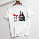 Luslos A Voyage of Chihiro Women T Shirt Short Sleeve White Tshirt Female T-shirt Harajuku Streetwear T-shirts camisetas mujer
