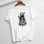 Luslos A Voyage of Chihiro Women T Shirt Short Sleeve White Tshirt Female T-shirt Harajuku Streetwear T-shirts camisetas mujer
