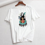 Luslos A Voyage of Chihiro Women T Shirt Short Sleeve White Tshirt Female T-shirt Harajuku Streetwear T-shirts camisetas mujer