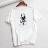 Luslos A Voyage of Chihiro Women T Shirt Short Sleeve White Tshirt Female T-shirt Harajuku Streetwear T-shirts camisetas mujer