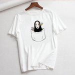 Luslos A Voyage of Chihiro Women T Shirt Short Sleeve White Tshirt Female T-shirt Harajuku Streetwear T-shirts camisetas mujer