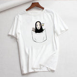 Luslos A Voyage of Chihiro Women T Shirt Short Sleeve White Tshirt Female T-shirt Harajuku Streetwear T-shirts camisetas mujer