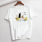 Luslos A Voyage of Chihiro Women T Shirt Short Sleeve White Tshirt Female T-shirt Harajuku Streetwear T-shirts camisetas mujer