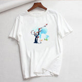 Luslos A Voyage of Chihiro Women T Shirt Short Sleeve White Tshirt Female T-shirt Harajuku Streetwear T-shirts camisetas mujer