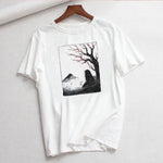 Luslos A Voyage of Chihiro Women T Shirt Short Sleeve White Tshirt Female T-shirt Harajuku Streetwear T-shirts camisetas mujer