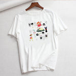 Luslos A Voyage of Chihiro Women T Shirt Short Sleeve White Tshirt Female T-shirt Harajuku Streetwear T-shirts camisetas mujer